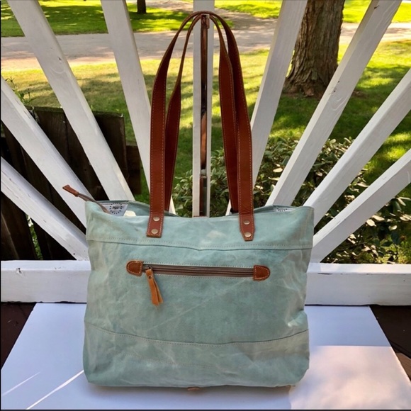 Myra Bag Canvas Tote Purse Vintage Theme NWT - Picture 5 of 7